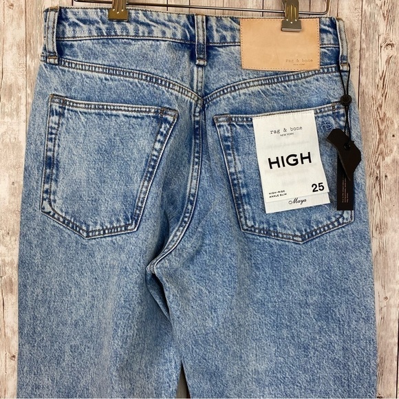 Rag & Bone Maya High Rise Ankle Slim Jean MISSING Button Size 25 - Picture 10 of 16